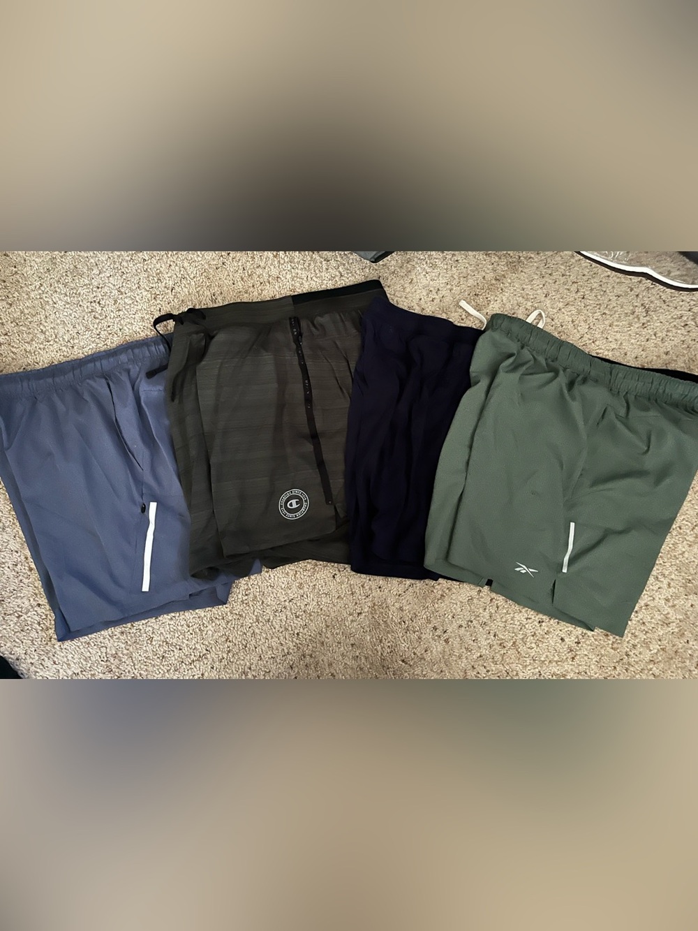 LOT OF 4 assorted athletic track shorts LARGE
